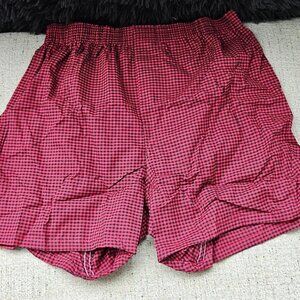 George Men Boxer Shorts Red/Black Tone Cotton Blend Sleep Short Size S 28-30 Br